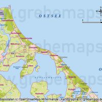 Usedom Vektorkarte Topographie mit Gemeindegrenzen, Karte Usedom Vektor download, Inselkarte Usedom AI-Datei, Inselkarte Usedom download, Karte Usedom download, Karte Vektor Usedom