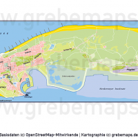 Norderney Ortsplan mit Gebäuden Vektorkarte / Karte Norderney / Ortsplan Norderney mit Gebäuden / Vektorkarte Norderney / Übersichtskarte Norderney, Karte Norderney Ortsplan download AI-Datei Vektorkarte Print Druck