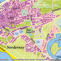 Norderney Ortsplan mit Gebäuden Vektorkarte / Karte Norderney / Ortsplan Norderney mit Gebäuden / Vektorkarte Norderney / Übersichtskarte Norderney, Karte Norderney Ortsplan download AI-Datei Vektorkarte Print Druck