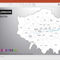 PowerPoint-Karte London Bezirke Boroughs, London PowerPoint-Karte Bezirke Boroughs, Stadtbezirke London Karte Powerpoint, Vektorkarte London Bezirke für Powerpoint