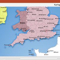 PowerPoint-Karte Großbritannien Irland mit Provinzen, Karte PowerPoint England, Karte PowerPoint Großbritannien, PowerPoint-Karte Irland Schottland Wales England