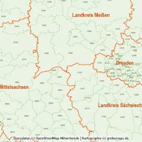 PowerPoint-Karte Sachsen Postleitzahlen PLZ-5 (5-stellig) mit Landkreisen, Karte PowerPoint Sachsen Lankreise,  Karte PowerPoint Sachsen Postleitzahlen,  Karte PowerPoint Sachsen PLZ,  Karte PowerPoint Sachsen PLZ-5,  Karte PowerPoint Sachsen PLZ 5-stellig