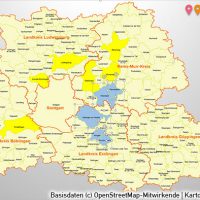 PowerPoint-Karte Region Stuttgart Gemeinden Landkreise, Karte PowerPoint Region Stuttgart Gemeinden, Karte PowerPoint Region Stuttgart Landkreise, Vektorkarte PowerPoint Region Stuttgart Gemeinden Landkreise