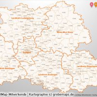 PowerPoint-Karte Region Stuttgart Postleitzahlen PLZ-5 (PLZ 5-stellig), Karte PowerPoint Region Stuttgart PLZ, Karte PowerPoint Region Stuttgart Postleitzahlen, Karte PowerPoint Region Stuttgart PLZ 5-stellig, Vektorkarte PowerPoint Region Stuttgart PLZ