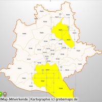 PowerPoint-Karte Region Stuttgart Postleitzahlen PLZ-5 (PLZ 5-stellig