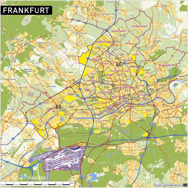 Frankfurt Postleitzahlen PLZ-5 Topographie Stadtbezirke Stadtteile Vektorkarte, Karte Frankfurt am Main PLZ, Karte Frankfurt am Main Postleitzahen, Karte Frankfurt am Main Stadtteile, Karte Frankfurt am Main Stadtbezirke, Vektorkarte Frankfurt, AI-Datei, download