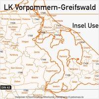 Landkreis-Karte Vorpommern-Greifswald Postleitzahlen-Karte PLZ-5 Gemeinden Vektorkarte, Karte Vorpommern-Greifswald Gemeinden, Karte Vorpommern-Greifswald Postleitzahlen, Karte Vorpommern-Greifswald PLZ, Karte Vorpommern-Greifswald AI-Datei download