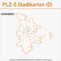 Postleitzahlenkarte PLZ-Karte Vektorkarte Karte PLZ Dresden