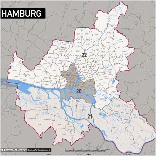 Hamburg Postleitzahlen-Karte PLZ-5 Vektorkarte, Karte Hamburg Postleitzahlen, Karte Hamburg PLZ, Karte Hamburg PLZ-5, Karte Hamburg PLZ 5-stellig, , Vektor-Karte Hamburg, Karte Vektor Hamburg AI-Datei download