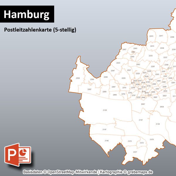 PowerPoint-Karte Hamburg Postleitzahlen PLZ-5 mit Bitmap-Karten, Karte PowerPoint Hamburg PLZ, Karte PowerPoint Hamburg Postleitzahlen, Karte PowerPoint Hamburg PLZ-5, Karte PowerPoint Hamburg PLZ 5-stellig