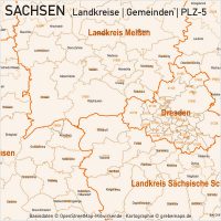 Sachsen Landkreise Gemeinden Postleitzahlen PLZ-5 Vektorkarte, Karte Sachsen Landkreise, Karte Sachsen Gemeinden, Karte Sachsen PLZ, Karte Sachsen Postleitzahlen, Karte Sachsen PLZ-5, Karte Sachsen PLZ 5-stellig, Bundelandkarte Sachsen, Vektorkarte Sachsen, Karte Vektor Sachsen