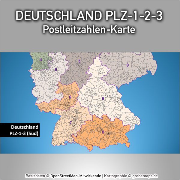 PowerPoint-Karte Deutschland Postleitzahlen PLZ-1-2-3, Karte PowerPoint Deutschland PLZ, Karte PowerPoint Deutschland Postleitzahlen, Karte PowerPoint Deutschland PLZ 1-stellig, Karte PowerPoint Deutschland PLZ 2-stellig, Karte PowerPoint Deutschland PLZ 3-stellig