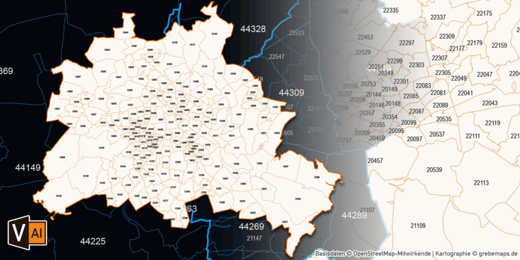 Karte Berlin Postleitzahlen Archive grebemaps® (GKB)