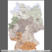 Postleitzahlen-Karte Deutschland mit Landkreisen Bundesländern Ortsnamen PLZ-5 Vektorkarte (2019), Postleitzahlen Karte Deutschland Vektor für Illustrator, Karte Deutschland PLZ Vektor, PLZ-Karte Deutschland 5-stellig, PLZ5-Karte Deutschland, PLZ-5 Karte, Postleitzahlenkarte, Karte Plz Gebiete, Plz Deutschland, Plz Gebiete Deutschland Karte, Postleitzahlengebiete Deutschland,