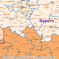 Postleitzahlen-Karte Deutschland PLZ-1-2 mit Landkreisen Bundesländern Orte Vektorkarte (2019),PLZ-Karte Deutschland 2-stellig mit Landkreisen, PLZ-Karte Vektor Deutschland, AI-Datei, editierbar, download, Karte Postleitzahlen Deutschland