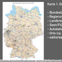 Business-/Grafiker-BasiskartenSet Deutschland Landkreise Autobahnen Orte Postleitzahlen PLZ-1-2 Vektorkarte DIN A3 (2019), Karte PLZ Deutschland 2-stellig, Vektor-Karte PLZ-2 Deutschland, Karte Landkreise Deutschland, AI-Datei, download, editierbar