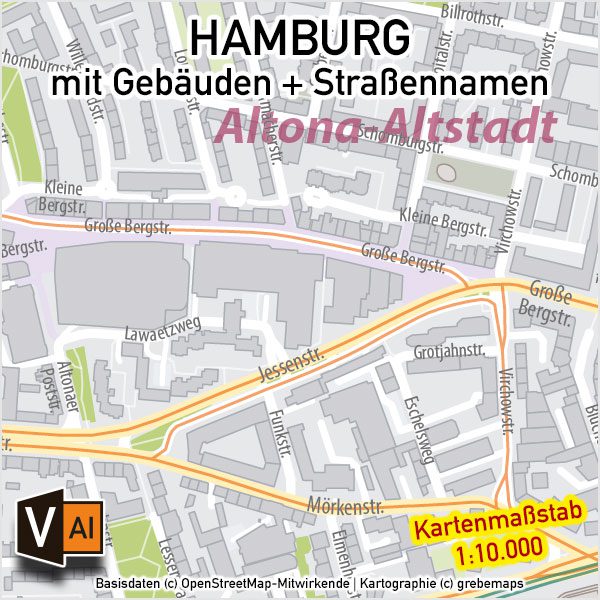 Hamburg Stadtplan Gebäude Strassennamen Vektorkarte, Stadtplan Hamburg, Landkarte Hamburg, Hamburg Stadtplan Straßennamen, Vektorkarte Stadtplan Hamburg, Hamburg-City Stadtplan