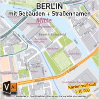 Berlin Stadtplan Gebäude Strassennamen Vektorkarte, Karte Berlin Vektor, Stadtplan Berlin Straßen, Vektorkarte Stadtplan Berlin Gebäude, Vektorkarte Berlin, Berlin Stadtplan editierbar, AI-Datei, Illustrator Karte Berlin