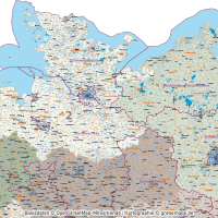 Deutschland Postleitzahlenkarte PLZ-1-5 mit Landkreisen Bundesländern Ortsnamen Vektorkarte (2020), Karte PLZ 5-stellig Deutschland, Vektorkarte PLZ Deutschland, Karte Vektor Deutschland PLZ, AI, Datei, download, editierbar, bearbeitbar