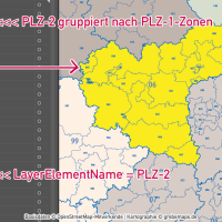 Deutschland Postleitzahlenkarte PLZ-1-2-3 mit Landkreisen Bundesländern Autobahnen Orten Vektorkarte, PLZ-3-Karte Deutschland, Karte PLZ-3 3-stellig Deutschland, AI, download, editierbar, Vektorgrafik