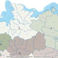 Deutschland Postleitzahlenkarte PLZ-1-2-3 mit Landkreisen Bundesländern Autobahnen Orten Vektorkarte, PLZ-3-Karte Deutschland, Karte PLZ-3 3-stellig Deutschland, AI, download, editierbar, Vektorgrafik