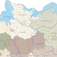 Deutschland Postleitzahlenkarte PLZ-1-2-3 mit Landkreisen Bundesländern Autobahnen Orten Vektorkarte, PLZ-3-Karte Deutschland, Karte PLZ-3 3-stellig Deutschland, AI, download, editierbar, Vektorgrafik