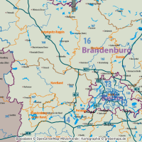 Deutschland Postleitzahlenkarte PLZ-1-2-3 mit Landkreisen Bundesländern Autobahnen Orten Vektorkarte, PLZ-3-Karte Deutschland, Karte PLZ-3 3-stellig Deutschland, AI, download, editierbar, Vektorgrafik