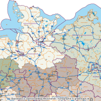 Deutschland Postleitzahlenkarte PLZ-1-2 mit Landkreisen Bundesländern Autobahnen Orte Vektorkarte, PLZ-2-Karte Deutschland, Karte PLZ-2 Deutschland Vektor, AI, download, editierbar, Karte Vektor Deutschland PLZ