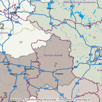 Deutschland Postleitzahlenkarte PLZ-1-2 mit Landkreisen Bundesländern Autobahnen Orte Vektorkarte, PLZ-2-Karte Deutschland, Karte PLZ-2 Deutschland Vektor, AI, download, editierbar, Karte Vektor Deutschland PLZ