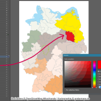 Deutschland Postleitzahlenkarte PLZ-1-2 mit Landkreisen Bundesländern Autobahnen Orte Vektorkarte, PLZ-2-Karte Deutschland, Karte PLZ-2 Deutschland Vektor, AI, download, editierbar, Karte Vektor Deutschland PLZ