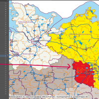 Deutschland Postleitzahlenkarte PLZ-1-2 mit Landkreisen Bundesländern Autobahnen Orte Vektorkarte, PLZ-2-Karte Deutschland, Karte PLZ-2 Deutschland Vektor, AI, download, editierbar, Karte Vektor Deutschland PLZ