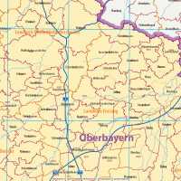 Oberbayern Vektorkarte Gemeinden Landkreise Postleitzahlen PLZ-5 Autobahnen, Karte Oberbayern Gemeinden, Karte Oberbayern Postleitzahlen, PLZ-5 Karte Oberbayern, PLZ-Karte Oberbayern, Karte Oberbayern Vektor, Karte Oberbayern administrativ, Vektorkarte Oberbayern Gemeinden, AI, download, editierbar, ebenen-separiert