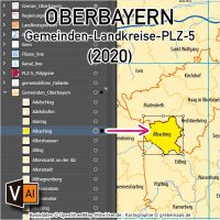 Oberbayern Vektorkarte Gemeinden Landkreise Postleitzahlen PLZ-5 Autobahnen, Karte Oberbayern Gemeinden, Karte Oberbayern Postleitzahlen, PLZ-5 Karte Oberbayern, PLZ-Karte Oberbayern, Karte Oberbayern Vektor, Karte Oberbayern administrativ, Vektorkarte Oberbayern Gemeinden, AI, download, editierbar, ebenen-separiert