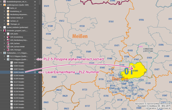 Ostdeutschland Vektorkarte Landkreise Gemeinden Postleitzahlen PLZ-5 Bundesländer, Karte Brandenburg Gemeinden, Karte Thüringen PLZ, Karte Sachsen Gemeinden, Karte Mecklenburg-Vorpommern Postleitzahlen, Karte Sachsen-Anhalt Landkreise, AI, download, editierbar, ebenen-separiert