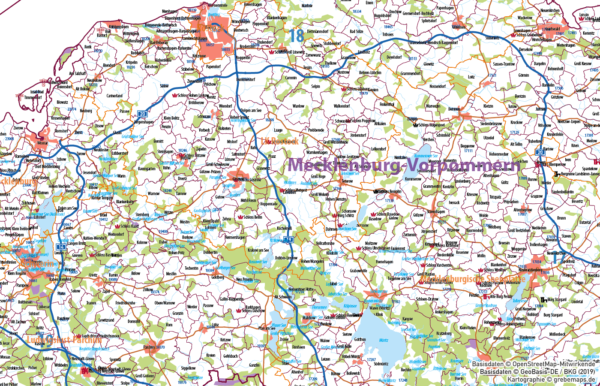 Ostdeutschland Vektorkarte Landkreise Gemeinden Postleitzahlen PLZ-5 Bundesländer, Karte Brandenburg Gemeinden, Karte Thüringen PLZ, Karte Sachsen Gemeinden, Karte Mecklenburg-Vorpommern Postleitzahlen, Karte Sachsen-Anhalt Landkreise, AI, download, editierbar, ebenen-separiert