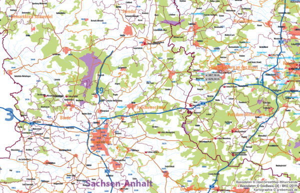 Ostdeutschland Vektorkarte Landkreise Gemeinden Postleitzahlen PLZ-5 Bundesländer, Karte Brandenburg Gemeinden, Karte Thüringen PLZ, Karte Sachsen Gemeinden, Karte Mecklenburg-Vorpommern Postleitzahlen, Karte Sachsen-Anhalt Landkreise, AI, download, editierbar, ebenen-separiert