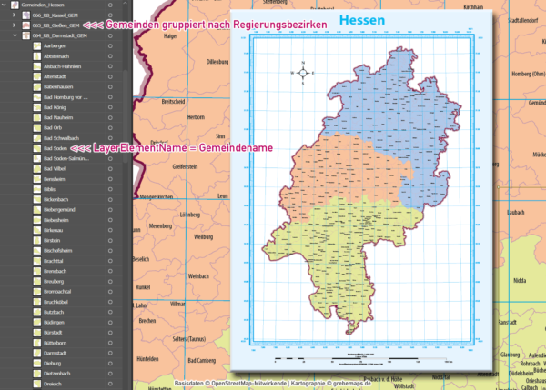 Hessen Vektorkarte Landkreise Gemeinden Postleitzahlen PLZ-5 Autobahnen, Karte Hessen PLZ, PLZ Karte Hessen, Karte Hessen Gemeinden, Karte Hessen Landkreise, Vektorkarte Hessen Postleitzahlen, Karte PLZ 5-stellig Hessen, vector map Hessen, AI, download, editierbar