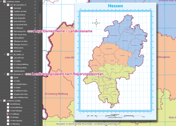 Hessen Vektorkarte Landkreise Gemeinden Postleitzahlen PLZ-5 Autobahnen, Karte Hessen PLZ, PLZ Karte Hessen, Karte Hessen Gemeinden, Karte Hessen Landkreise, Vektorkarte Hessen Postleitzahlen, Karte PLZ 5-stellig Hessen, vector map Hessen, AI, download, editierbar