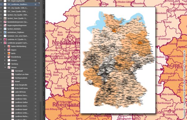 Deutschland Vektorkarte Landkreise Stadtkreise Bundesländer Regierungsbezirke Autobahnen Basiskarte (2021), vector map germany counties, Vektorkarte Deutschland Landkreise, Landkarte Deutschland Landkreise, Karte Landkreise Deutschland, Karte AI Deutschland Landkreise, Karte Deutschland Illustrator AI, download, editierbar