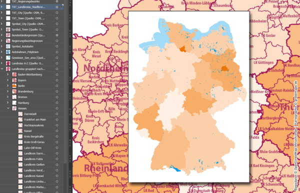 Deutschland Vektorkarte Landkreise Stadtkreise Bundesländer Regierungsbezirke Autobahnen Basiskarte (2021), vector map germany counties, Vektorkarte Deutschland Landkreise, Landkarte Deutschland Landkreise, Karte Landkreise Deutschland, Karte AI Deutschland Landkreise, Karte Deutschland Illustrator AI, download, editierbar