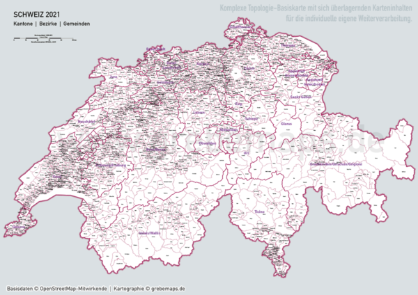 Schweiz Vektorkarte Kantone Bezirke Gemeinden Flüsse Seen Autobahnen (2021), Karte Schweiz Kantone Gemeinden, vector map switzerland, Vektorkarte Schweiz Gemeinden, Landkarte Schweiz, AI, download, editierbar, ebenen-separiert