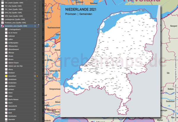 Niederlande Vektorkarte Provinzen Gemeinden Autobahnen (2021), Karte Niederlande Gemeinden, Vektorkarte Niederlande Gemeinden, Karte Holland, Vektorkarte Holland, Landkarte Niederlande, Landkarte Holland, Karte Niederlande AI, Karte Niederlande für Illustrator, Vektorkarte Holland für Illustrator, download, editierbar, ebenen-separiert