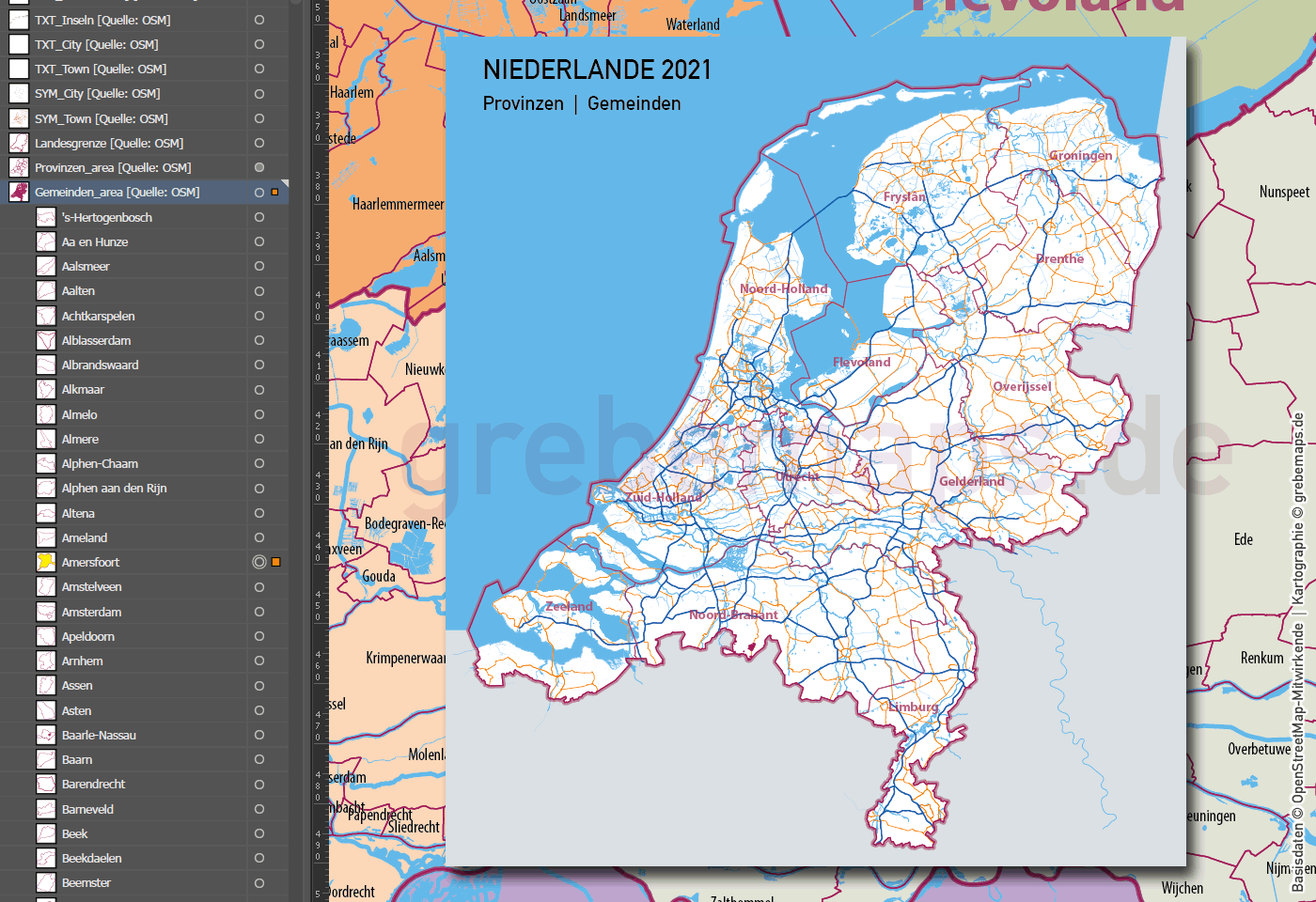 Niederlande Vektorkarte Provinzen Gemeinden Autobahnen (2021), Karte Niederlande Gemeinden, Vektorkarte Niederlande Gemeinden, Karte Holland, Vektorkarte Holland, Landkarte Niederlande, Landkarte Holland, Karte Niederlande AI, Karte Niederlande für Illustrator, Vektorkarte Holland für Illustrator, download, editierbar, ebenen-separiert