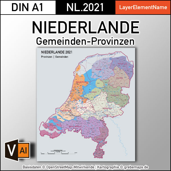 Niederlande Vektorkarte Provinzen Gemeinden Autobahnen (2021), Karte Niederlande Gemeinden, Vektorkarte Niederlande Gemeinden, Karte Holland, Vektorkarte Holland, Landkarte Niederlande, Landkarte Holland, Karte Niederlande AI, Karte Niederlande für Illustrator, Vektorkarte Holland für Illustrator, download, editierbar, ebenen-separiert