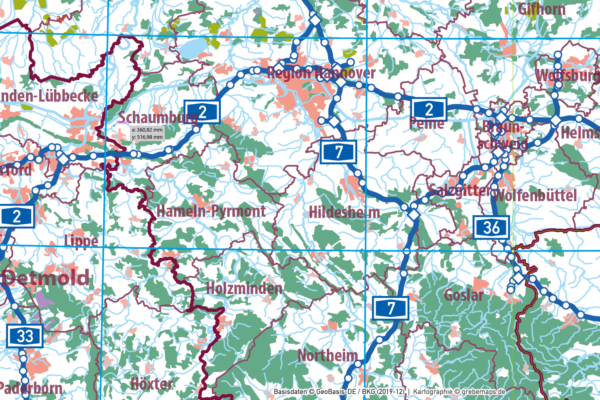 Deutschland Basiskarte Vektorkarte Bundesländer Regierungsbezirke Landkreise Autobahnen, Vektorkarte Deutschland Landkreise, AI-Datei, Illustrator, download, edtierbar, Vektorgrafik, Landkarte Deutschland Landkreise