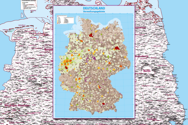 Deutschland administrative Verwaltungskarte Bundesländer Regierungsbezirke Landkreise Gemeinden Vektorkarte Landkarte, Karte Deutschland Gemeinden, Gemeindekarte Deutschland, Vektorkarte Deutschland Gemeinden, AI-Datei, Vektorkarte, download, editierbar, Vektorgrafik