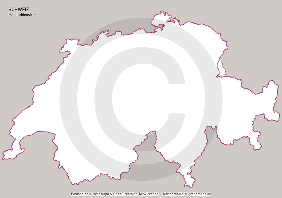 Schweiz Vektorkarte Postleitzahlen PLZ-1-2-3-4-6 Kantone Gemeinden (2021) [Digital] – Bild 5