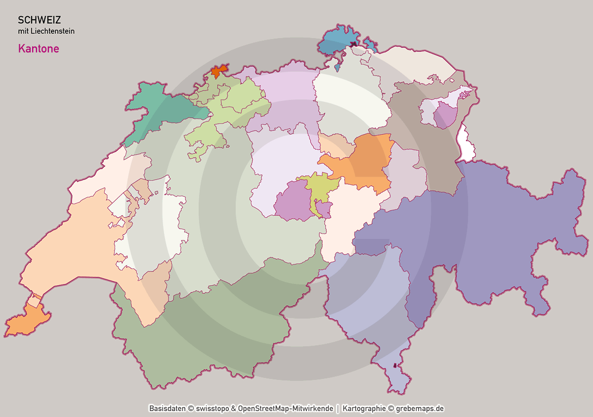 Schweiz Vektorkarte Postleitzahlen PLZ-1-2-3-4-6 Kantone Gemeinden (2021) [Digital] – Bild 9