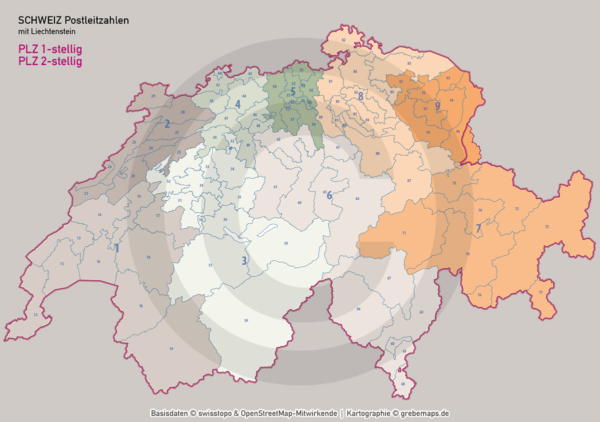 Schweiz Vektorkarte Postleitzahlen PLZ-1-2-3-4-6 Kantone Gemeinden, Postleitzahlen-Karte Schweiz, Karte PLZ Schweiz, PLZ-Karte Schweiz, Karte Postleitzahlen Schweiz, Landkarte PLZ Schweiz, Vektorkarte PLZ Schweiz, vector map, ai, download, editierbar