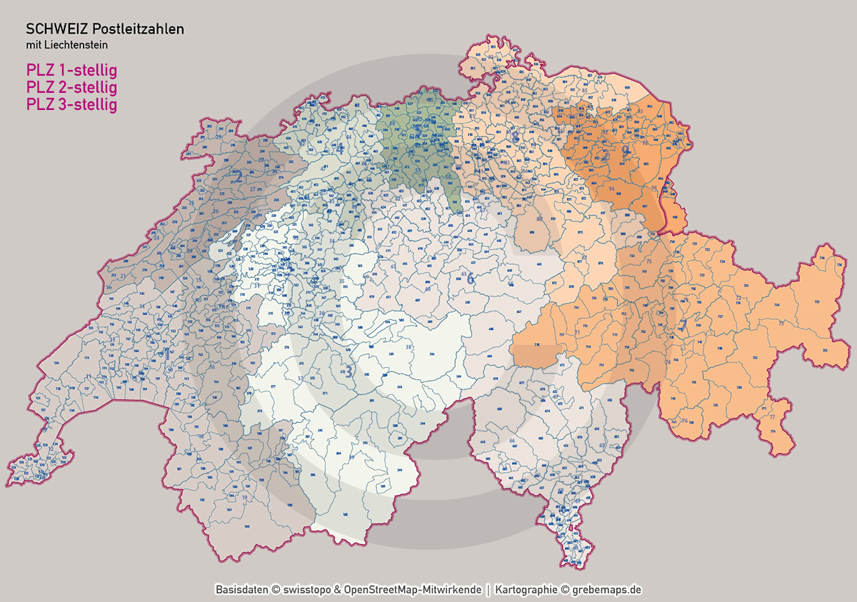 Schweiz Vektorkarte Postleitzahlen PLZ-1-2-3-4-6 Kantone Gemeinden, Postleitzahlen-Karte Schweiz, Karte PLZ Schweiz, PLZ-Karte Schweiz, Karte Postleitzahlen Schweiz, Landkarte PLZ Schweiz, Vektorkarte PLZ Schweiz, vector map, ai, download, editierbar